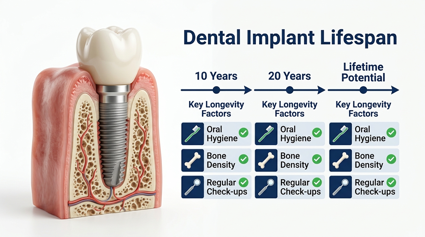 How Long Do Dental Implants Last? Factors That Affect Implant Success and Longevity — Dentacare Dental Clinic